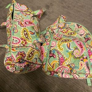 Vera Bradley backpack and dufflebag